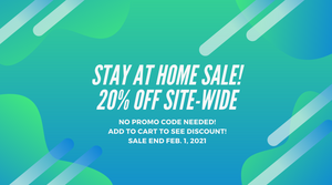 STAY AT HOME 20% OFF SITE-WIDE